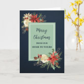 Carte Fleurs rustiques Joyeux Noël (Fleur jaune)