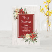 Carte Fleurs rustiques Son Joyeux Noël (Fleur jaune)