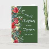 Carte Fleurs rustiques Stepmaman Joyeux Noël (Devant)