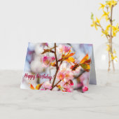 Carte Fleurs Sakura Rose Sunlit. Fleurs de cerisiers (Fleur jaune)