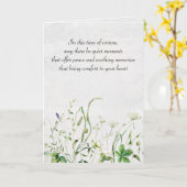 Carte Fleurs sauvages Aquarelle Pour La Sympathie (Fleur jaune)