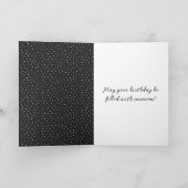 Carte Fleurs sauvages d'anniversaire en Pois (Intérieur)