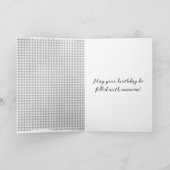 Carte Fleurs sauvages D'Anniversaire Sur En vichy D'Arge (Intérieur)