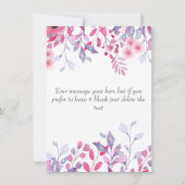 Carte Fleurs sauvages de campagne violettes (Dos)