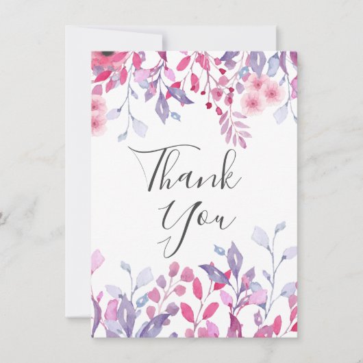 Carte Fleurs sauvages de campagne violettes (Devant)