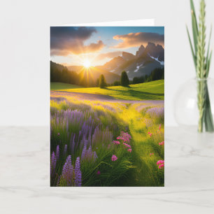 Carte Fleurs sauvages De Montagne Pour Anniversaire