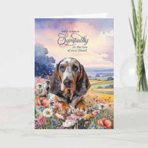 Carte Fleurs sauvages de sympathie pour chien Bluetick C