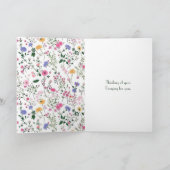 Carte Fleurs sauvages D'Été Penser À Vous (Intérieur)