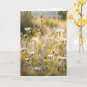 Carte Fleurs sauvages d'été pour la sympathie (Fleur jaune)