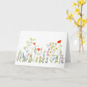 Carte Fleurs sauvages en aquarelles (Fleur jaune)