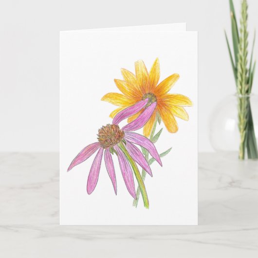 Carte Fleurs sauvages, intérieur vide (Devant)