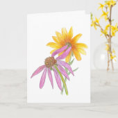 Carte Fleurs sauvages, intérieur vide (Fleur jaune)