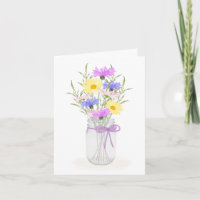 Fleurs sauvages Mason Jar Vase Toute Occasion Salu