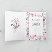 Carte Fleurs sauvages pourpres Bonne mère fête des mères (Intérieur)