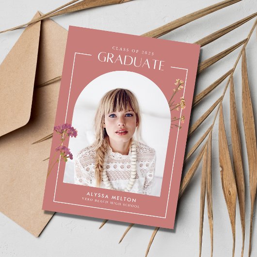 Carte Fleurs sauvages roses Filles Lycée