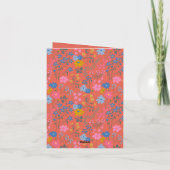 Carte Fleurs sauvages rouges Boho modernes (Dos)