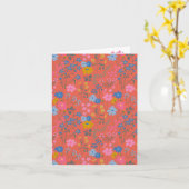 Carte Fleurs sauvages rouges Boho modernes (Fleur jaune)