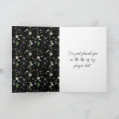 Carte Fleurs sauvages Sur La Pensée Noire De Vous (Intérieur)