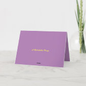 Carte Fleurs sauvages violets (Dos)