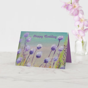 Carte Fleurs sauvages violets