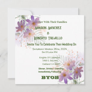 Carte Fleurs sauvages violettes