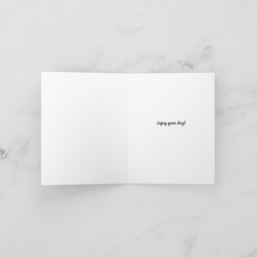 Carte Fleurs scandinaves mignonnes Anniversaire personna (Intérieur)