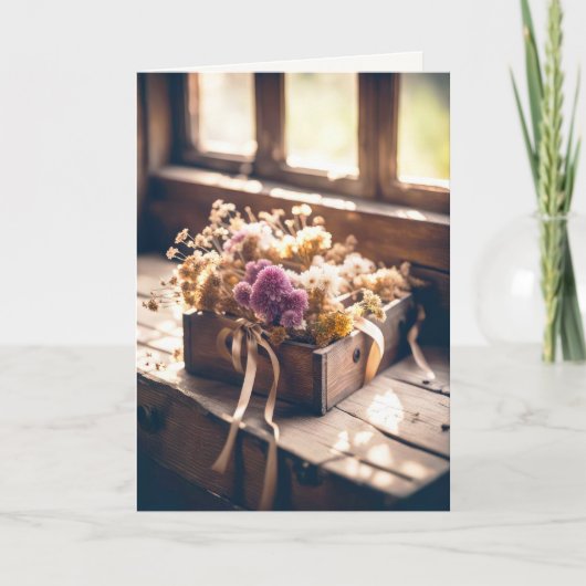 Carte Fleurs Séchées En Boîte Pour Penser À Vous (Devant)