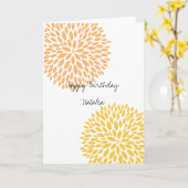 Carte Fleurs simples (Fleur jaune)