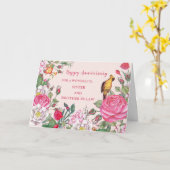 Carte Fleurs Soeur et Frère en Droit Anniversaire (Fleur jaune)