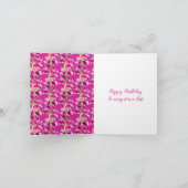 Carte Fleurs stocks roses nièce retardée 30e anniversair (Intérieur)