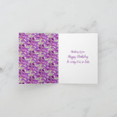 Carte Fleurs stocks violet nièce tardive 30e anniversair (Intérieur)