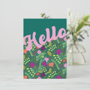 Carte Fleurs stylisées Millefleur Bonjour Penser de vous
