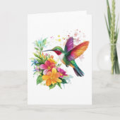 Carte Fleurs tropicales des colibris (Devant)