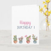 Carte Fleurs tropicales Succulentes Anniversaire (Fleur jaune)