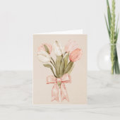 Carte Fleurs tulipes pastel (Devant)