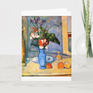 Carte Fleurs Vase Bleues, Paul Cezanne