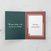 Carte Fleurs vert femme anniversaire de mariage (Intérieur)