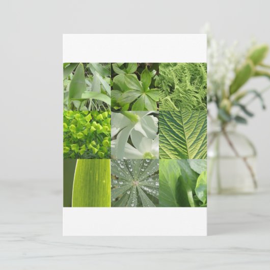 Carte Fleurs vertes (Debout devant)