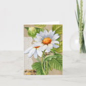 Carte Fleurs Vintage Anniversaire (Devant)
