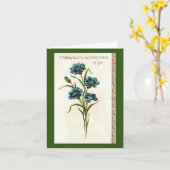 Carte Fleurs Vintage Anniversaire (Fleur jaune)