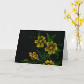 Carte Fleurs vintages (Fleur jaune)