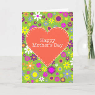 Carte Fleurs vintages Bonne fête des mères