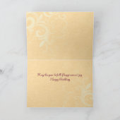 Carte Fleurs vintages d'anniversaire (Intérieur)