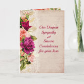 Carte Fleurs vintages et dentelle (Devant)