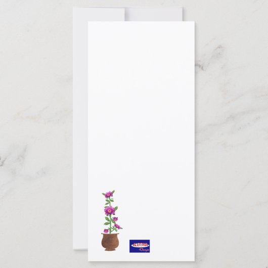 Carte Fleurs violettes (Dos)