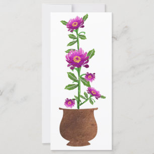 Carte Fleurs violettes