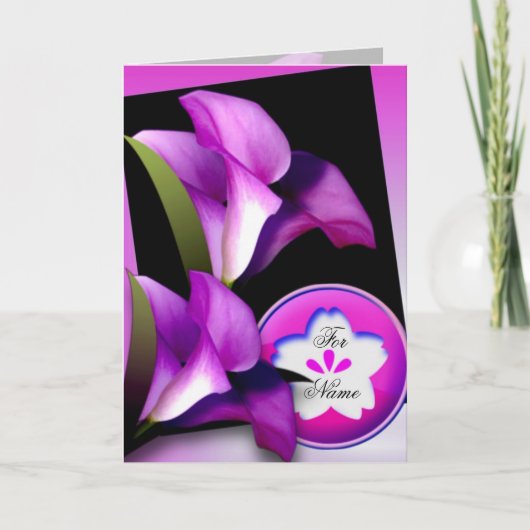 Carte Fleurs violettes (Devant)