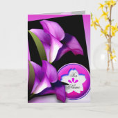 Carte Fleurs violettes (Fleur jaune)