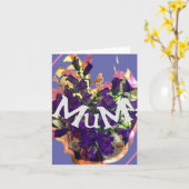 Carte Fleurs violettes (Fleur jaune)