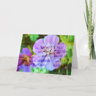 Carte Fleurs violettes